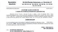 Zaświadczenie o wpisie do ewidencji